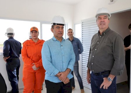 GOVERNADOR E PREFEITO VISTORIAM OBRAS DO NOVO TERMINAL DE PASSAGEIROS DO AEROPORTO